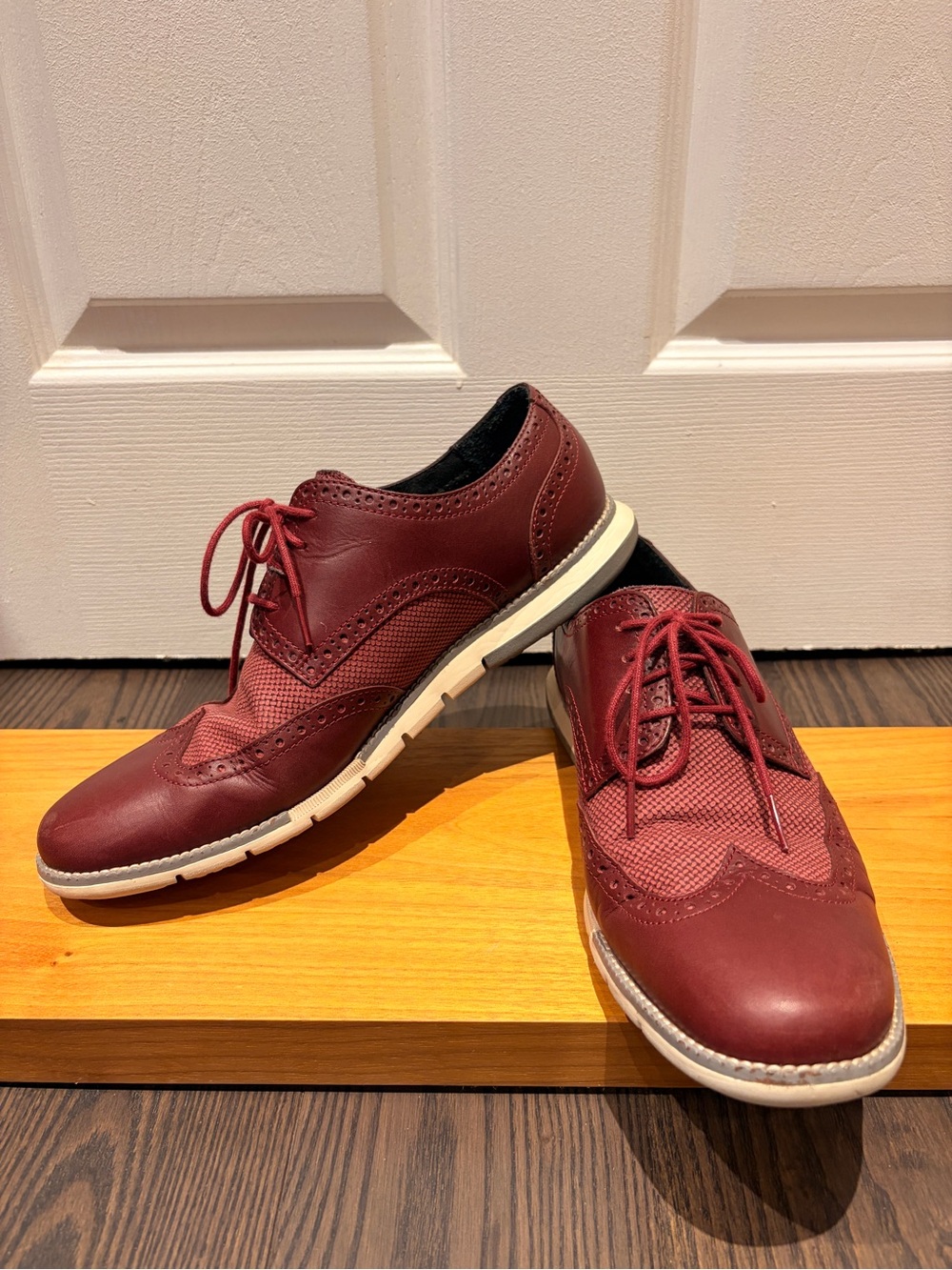 Cole Haan Burgundy Wingtip Casual Oxfords